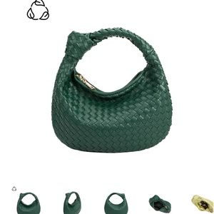 melie bianco drew green handle bag